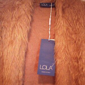 Lola made in Italy M carmello open front coat Nwt gorgeous!